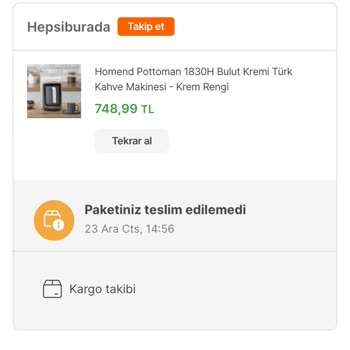 hepsiJET Hepsijet-Hepsiburada İşbirliğiyle İndirimli Ürünü Teslim Etmedi