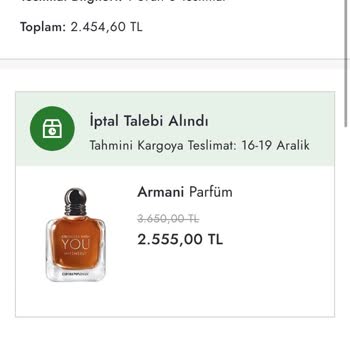 Boyner Ürünümü Göndermeyip Kendilerince İptal Ettiler