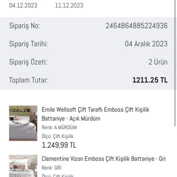 Madame Coco Sipariş Teslim Edilmemesi