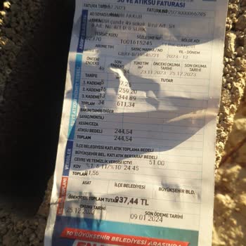 ASAT (Antalya Su İşleri) Su Faturası İtirazı.