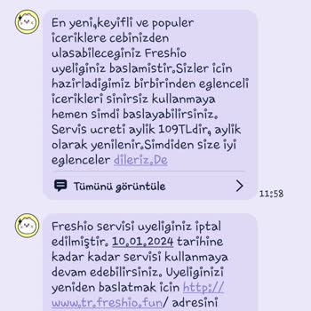 Freshio Fun Anında İptal Edilen Abonelik Ücreti!