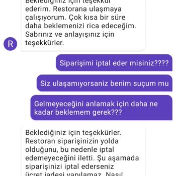 Getir Yemek Firmasının Müşteriyi Kale Almaması