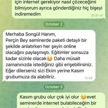 Perçin İmrek Eğitim Paketi İade Etmiyor