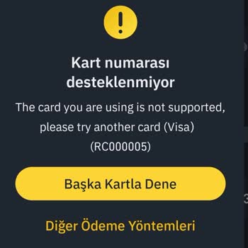 Binance Banka Kartı Sorunu