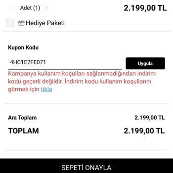 FashFed Perakende Uygulamasında İndirim Puanı Sorunları
