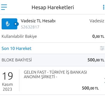 Yapı Kredi Bankası Bloke Tutulan Paranın İadesini Yapmaması
