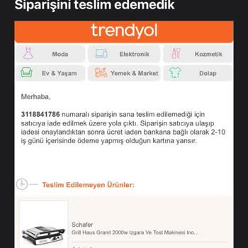Trendyol Aldığım Ürün Otomatik İade Edildi Ve Fiyatı 1.500 TL Arttı
