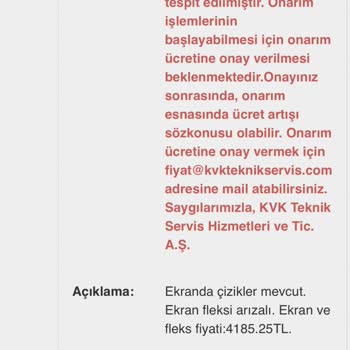 KVK Teknik Servis Sorunu