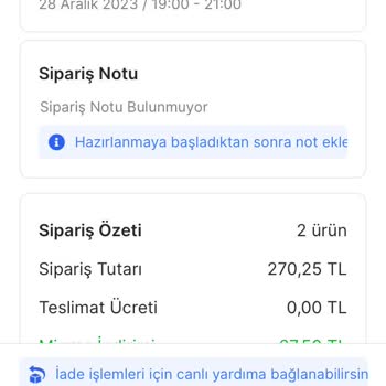 Migros Sanal Market Tıkla Gel Al Sipariş İptal Edememe Sorunu