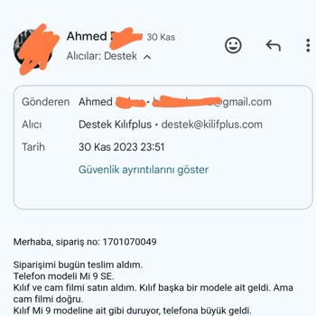 Kılıf Plus Yanlış Ürünü Gönderiyorlar, İade De Kargo Ücreti Kesiyorlar