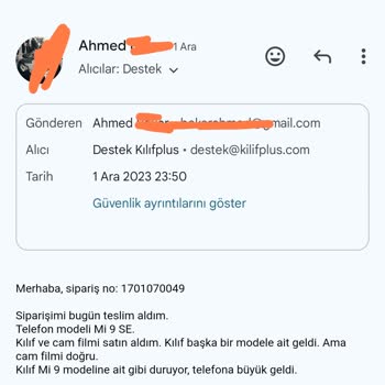 Kılıf Plus Yanlış Ürünü Gönderiyorlar, İade De Kargo Ücreti Kesiyorlar