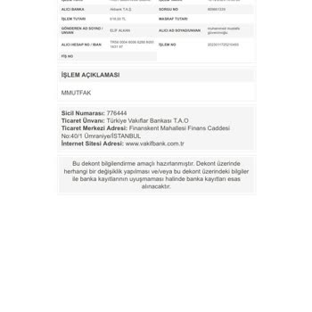 mMutfak.com Para İadesi İstiyorum