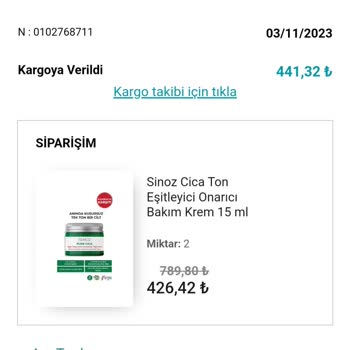 Sinoz Sipariş Gelmedi İade Oluşmadı