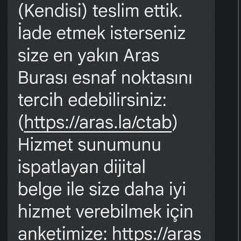 Aras Kargo Kargomu Teslim Etmiyor