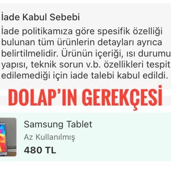 Dolap.com Haksız Ürün İadesi!