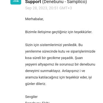 Denebunu.com Premium Üyesi Kutumu Göndermiyor