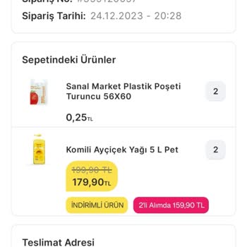 Migros Sanal Market Sipariş İptali Ve İndirim Sorunu
