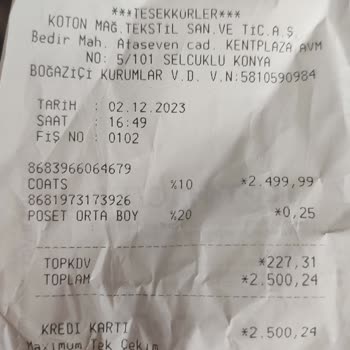 Koton Kabanımın İade Alınmasını İstiyorum. 1 Ay Bile Giyemedim