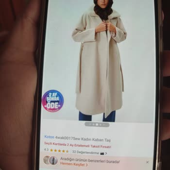 Koton Kabanımın İade Alınmasını İstiyorum. 1 Ay Bile Giyemedim