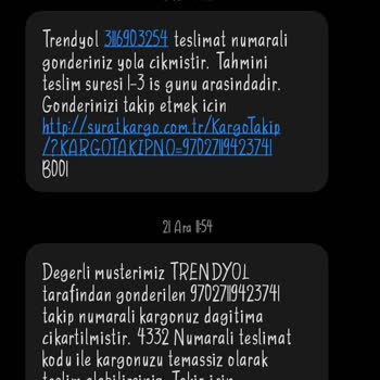 Sürat Kargo Habersiz İadede Gönderimi