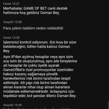 Gameofbet Güvenilmez Para Ödemez Yolmayı Bilir
