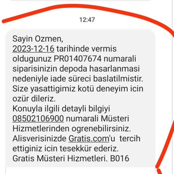Gratis Ürünlerimi Yollamadı Ve Yardımcı Olmuyor