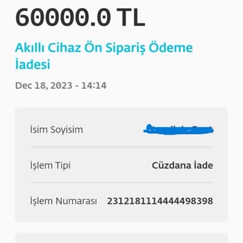 Togg Sipariş İptalinde Para İadesi
