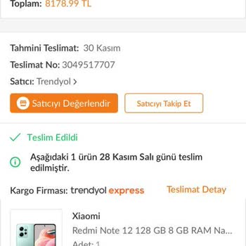Trendyol Siparişimin Faturası İletilmiyor