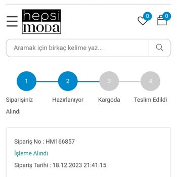 Hepsi Moda Siparişlerin Durumu Ve Firmayla İletişime Geçilememesi.