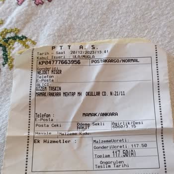 PTT Kargonun Geç Yerine Ulaştırması Ve Kolinin Hasar Görmesi.