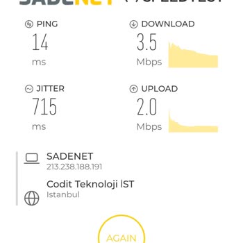 Sadenet İnternet Yüksek Jitter Ve İnternet Kopukluğu