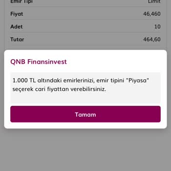 QNB Finansinvest Yatırım Hesabı Satış Engeli Sorunu