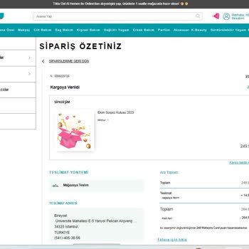 Watsons Aydır Para İademi Yapmıyor