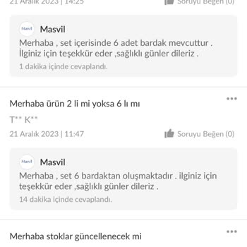 Masvil Şikayet Porland Vici Bardak