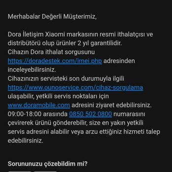 Amazon TR'nin Xiaomi TR Garantili Ürünün Distribütör Garantili Çıkması