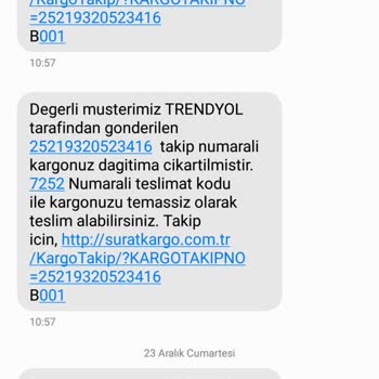 Sürat Kargo Teslim Hizmeti Kötü, Müşteri Hizmetleri Fiyasko