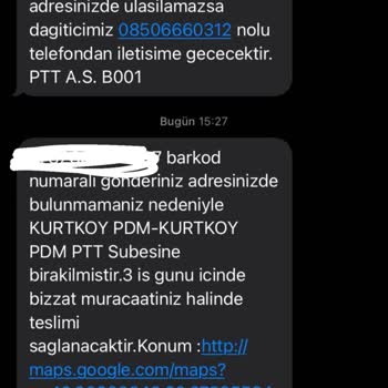 PTT Kargo Kurtköy PDM Sorumsuzluğu