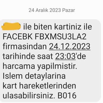 Facebook İzinsiz Para Çekimi