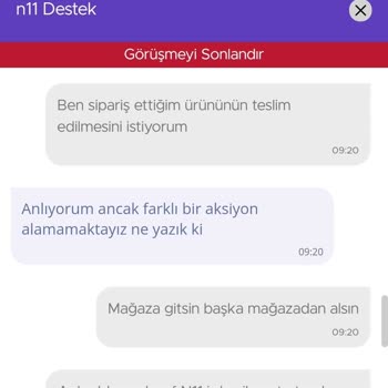 N11 Alışverişi Pişmanlıktır, Hayal Kırıklığıdır. Zararımı Karşılamıyor