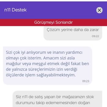 N11 Alışverişi Pişmanlıktır, Hayal Kırıklığıdır. Zararımı Karşılamıyor