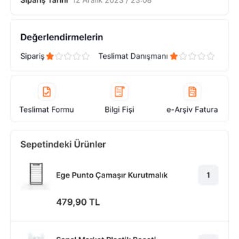 Migros Son 5 Sipariş