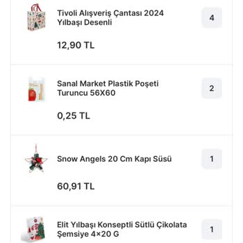 Migros Son 5 Sipariş