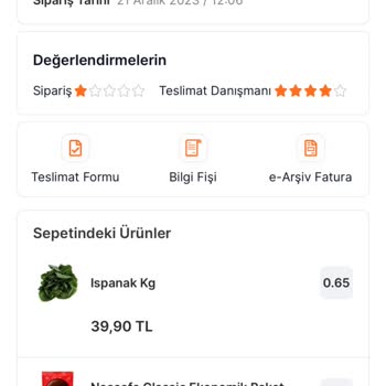 Migros Son 5 Sipariş
