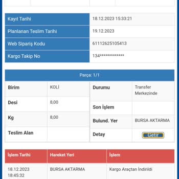 Sürat Kargo Selimzade Şubesinde Kalan Kargo