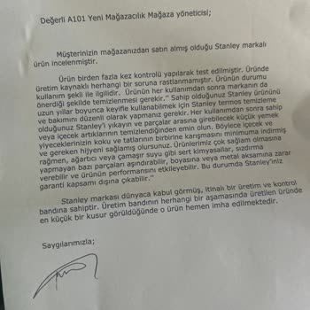 A101 Stanley Termos Bardak Paslanması