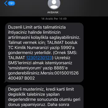 Akbank Memur Olmama Rağmen Kredimi Yükseltmiyor Şikayet