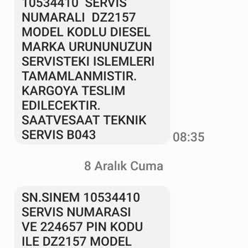 Diesel Marka Erkek Saati Devamlı Bozuluyor Ve Arkası Paslandı