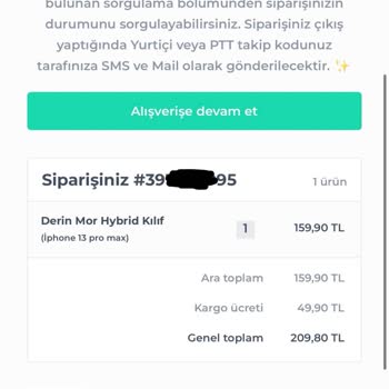Skylimella Sipariş Verdiğim Kılıf Kargoya Verilmedi.