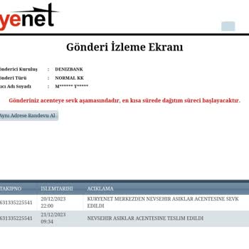 Kuryenet Teslimatımı Gerçekleştirmiyor Ve Hiçbir İletişim Kurulamıyor