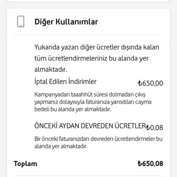Vodafone Tarife Mağduriyeti